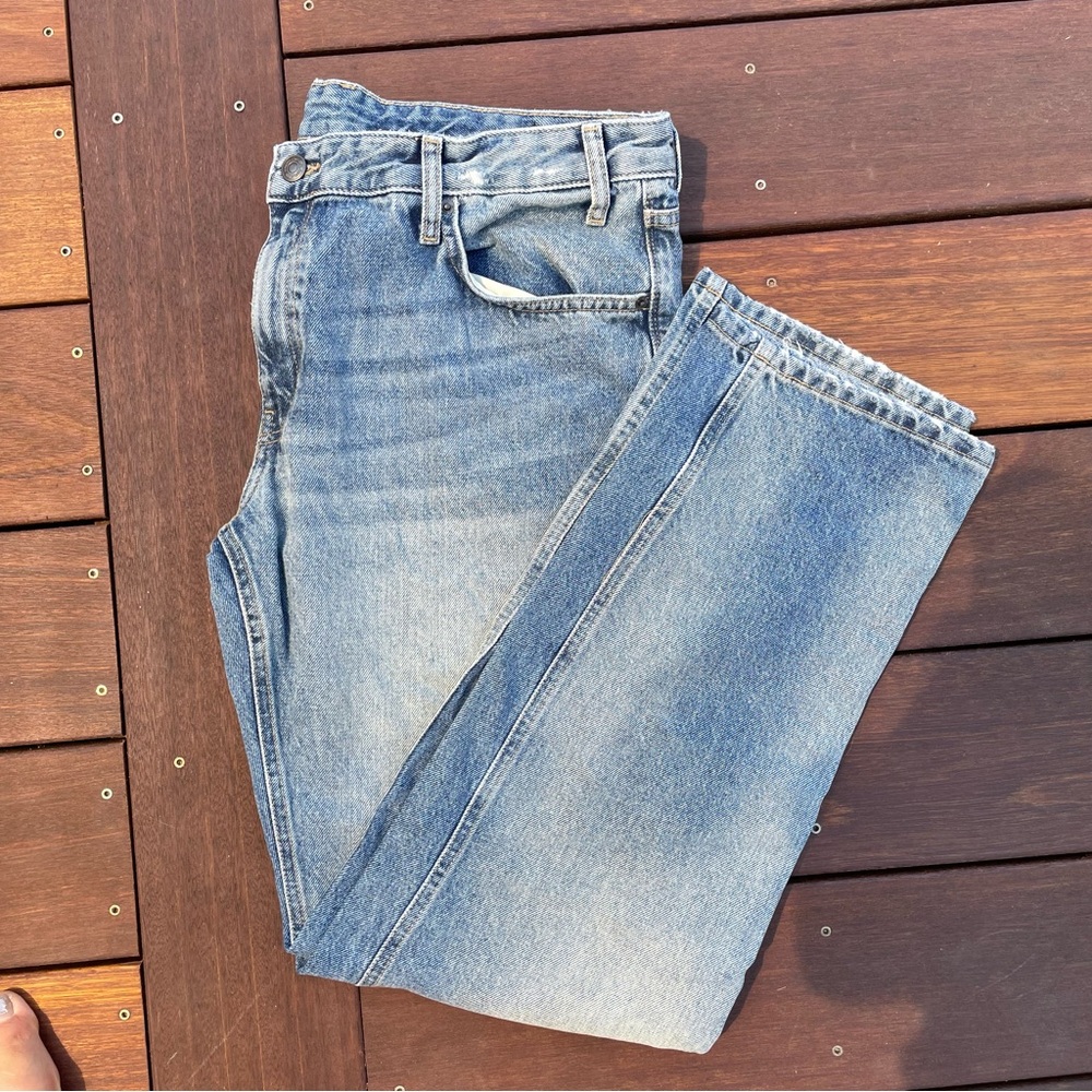Zara Light Blue Straight Jeans